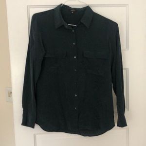 100% Silk Babaton cargo button-down, teal